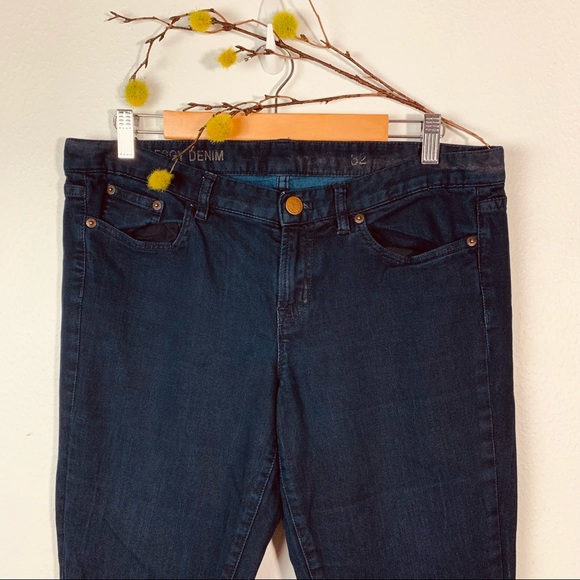 J.Crew Leggy Denim Stretch Skinnies Skinny jeans Dark Wash Size 32  plus sz EUC - Picture 10 of 16